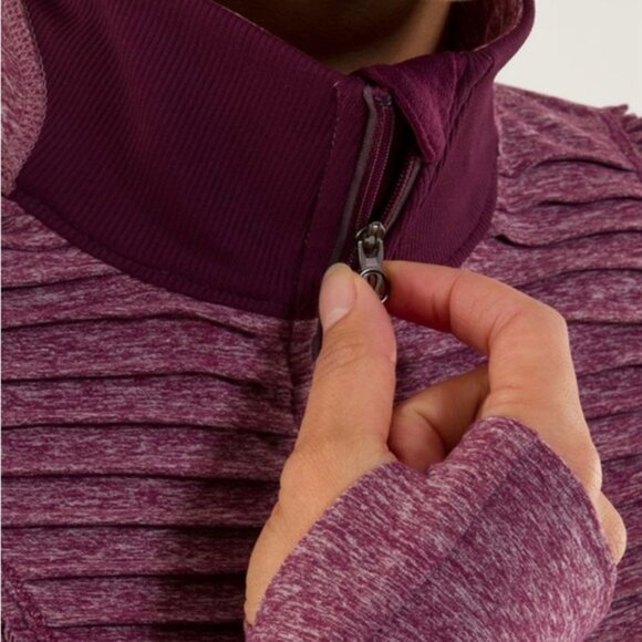Lululemon ~ Run Your Heart Out Pullover ~ Heathered Plum ~ Womens Size 6 - Picture 16 of 16